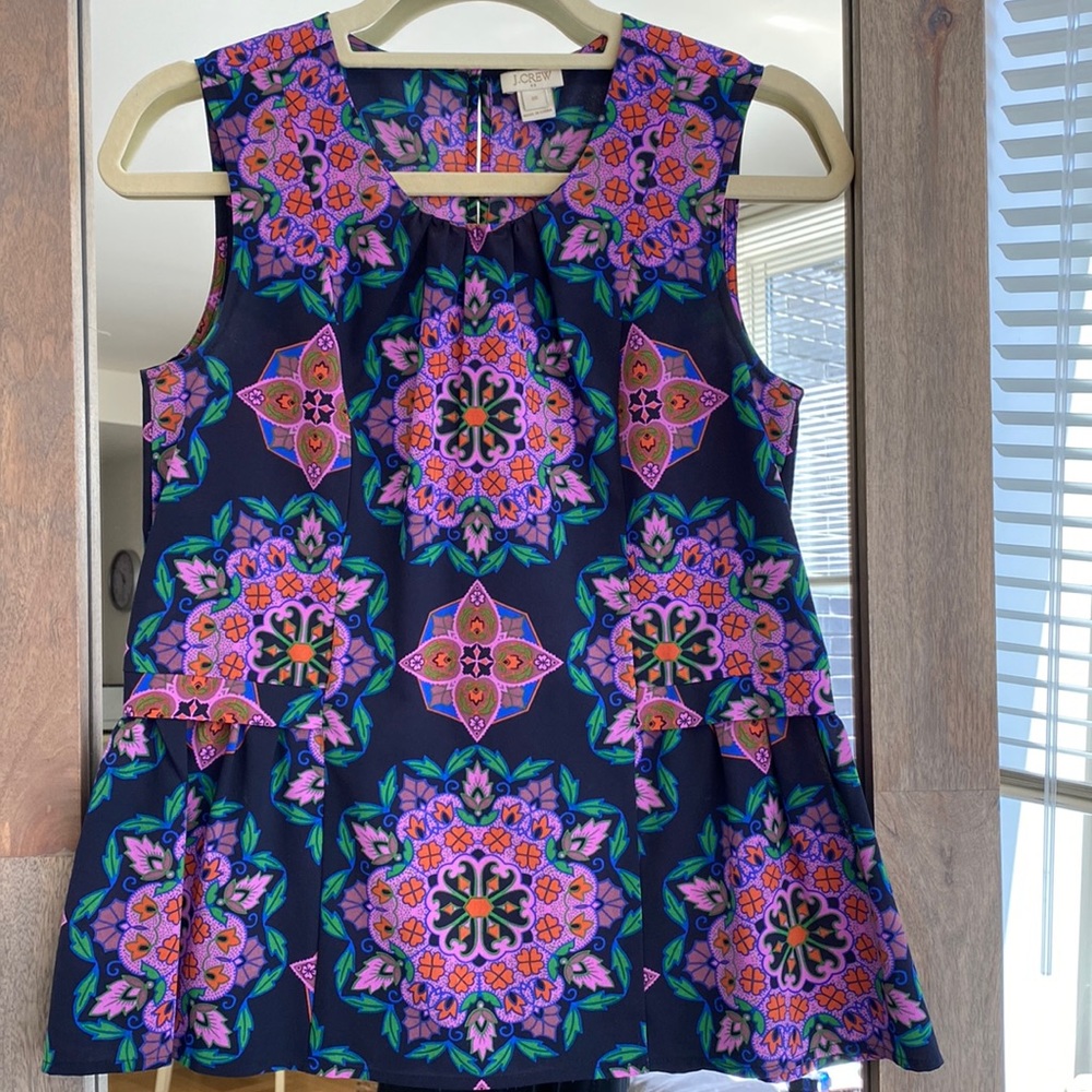 JCREW Floral Sleeveless Top